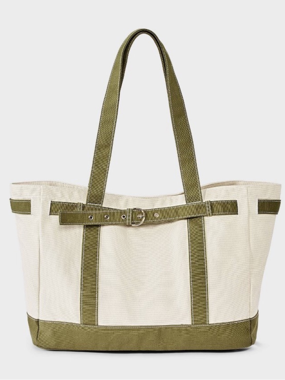 Universal Thread Buckle Canvas Boat Tote NWT